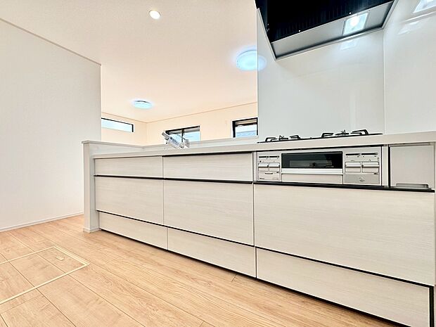 スマートな意匠と充実の機能を備えたキッチンが、暮らしにおいしい彩りを添えます。