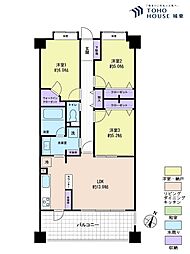 ダイアパレスコータ・コート 3LDKの間取図画像