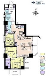 セントヒルズ北千住 3LDKの間取図画像