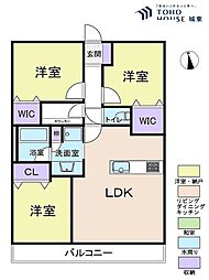 メイツ町屋 3LDKの間取図画像