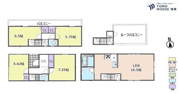 4ＬＤＫ、土地面積60．87平米、建物面積101．01平米