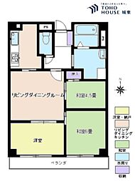 ストーク草加一番館 3DKの間取図画像
