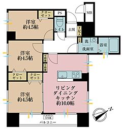 蔵前コヤマハイツ 3LDKの間取図画像