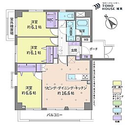 東光マンション 3LDKの間取図画像