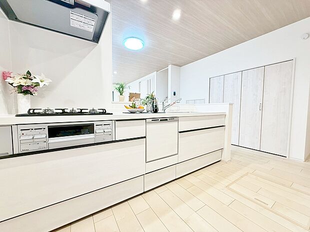 スマートな意匠と充実の機能を備えたキッチンが、暮らしにおいしい彩りを添えます。