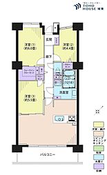 シスナブ池袋本町クリアルーフ(C棟) 3LDKの間取図画像