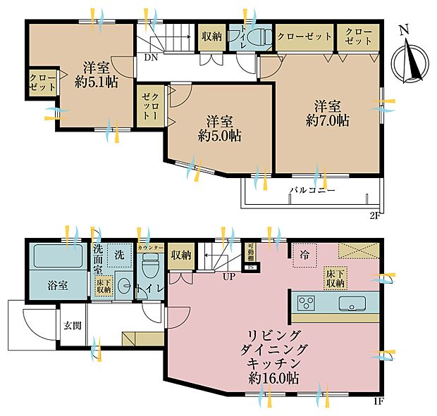 3LDK、土地面積103.36平米、建物面積81.14平米