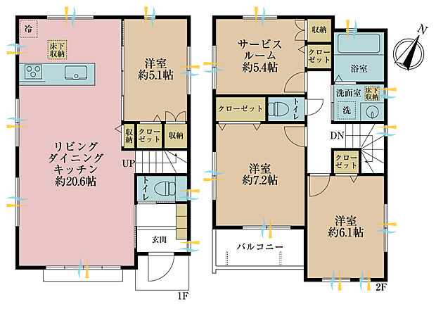 3SLDK、土地面積116.34平米、建物面積97.50平米