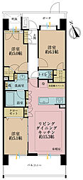 コスモ巣鴨シティフォルム 3LDKの間取図画像