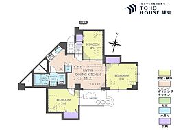 武蔵野グリーンタウンC棟 3LDKの間取図画像