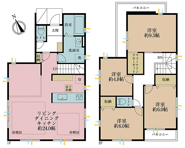 4LDK、土地面積130.91平米、建物面積111.4平米