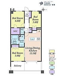 ヴェレーナ北綾瀬 3LDKの間取図画像