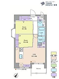 ヴェルドミール西巣鴨 2LDKの間取図画像
