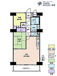 ライオンズマンション北千住第6 2LDKの間取図画像