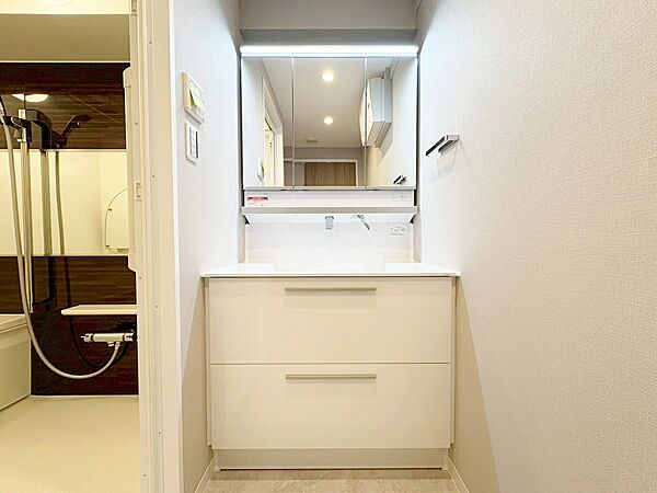 何かと物が増える場所だからこそ、スッキリと見映えの良い空間に。