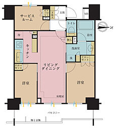 オープンレジデンシア亀有 2SLDKの間取図画像
