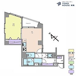 GSハイム巣鴨 1LDKの間取図画像