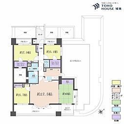 レクセルプラッツァ南行徳 4LDKの間取図画像