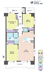 ライオンズマンション常盤平さくら通り 2SLDKの間取図画像