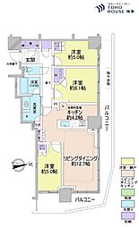 パークシティ柏の葉キャンパスサウスマークタワー 3SLDKの間取図画像