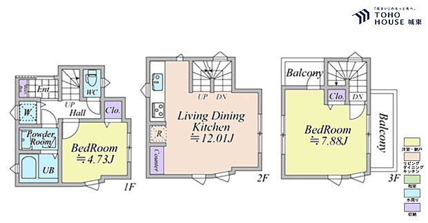 2ＬＤＫ、土地面積53．65平米、建物面積58．92平米