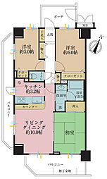 ルピナス綱島リバースクエア 3LDKの間取図画像