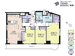 フロール巣鴨 3LDKの間取図画像