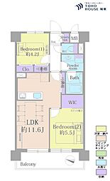 ダイアパレス柴又 2LDKの間取図画像