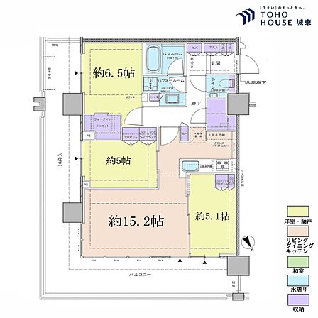 3LDK 間取り