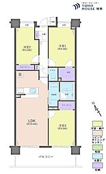 コスモ平井南リバータウン 3LDKの間取図画像
