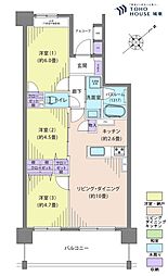 サンクレイドル新小岩親水公園 3LDKの間取図画像