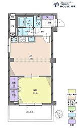 愛マンション 1LDKの間取図画像