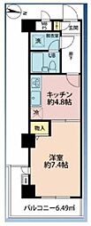 ライオンズマンション川口幸町 1DKの間取図画像