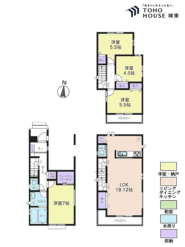 4ＬＤＫ、土地面積75．44平米、建物面積99．77平米