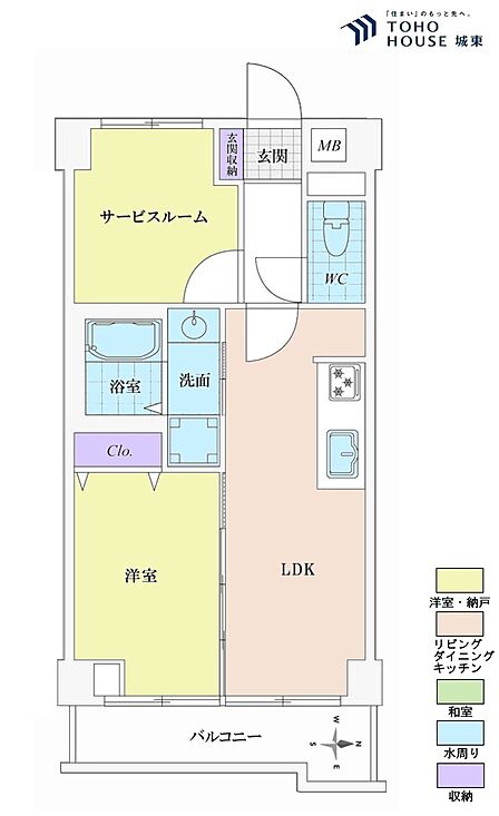 1SLDK 間取り