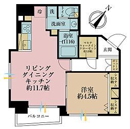 下谷サニーハイツ 1LDKの間取図画像
