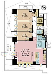 スカイティアラ・ウエスト 3SLDKの間取図画像