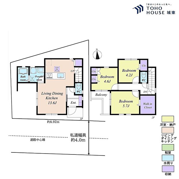 3LDK、土地面積72.84平米、建物面積78.38平米