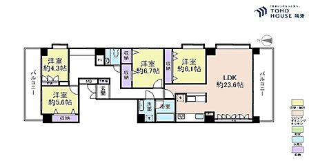 4LDK 間取り
