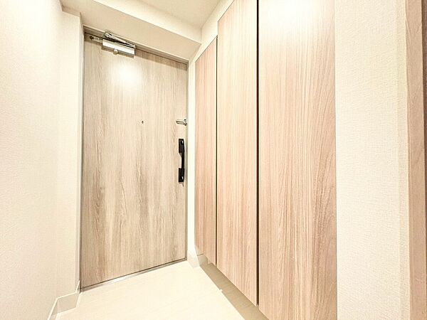 シューズボックスを完備した玄関です。