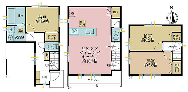 1SSLDK、土地面積57.45平米、建物面積93.26平米