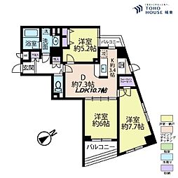 ディナ・スカーラ常盤台 3LDKの間取図画像