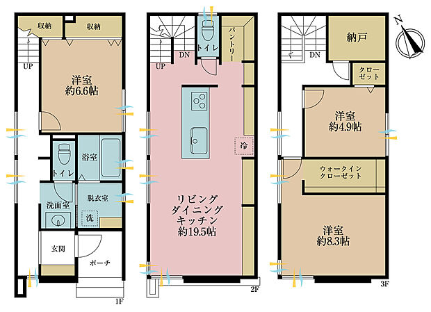 3ＳＬＤＫ、土地面積90．56平米、建物面積115．97平米