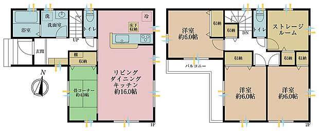 3SLDK、土地面積98.98平米、建物面積99.63平米