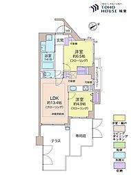 レキシオ荻窪 2LDKの間取図画像