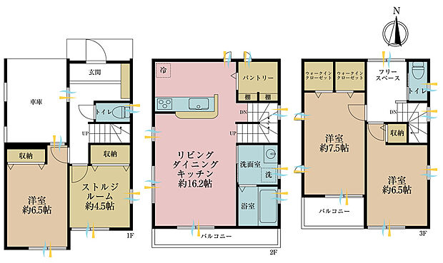 3SLDK、土地面積71.04平米、建物面積115.42平米