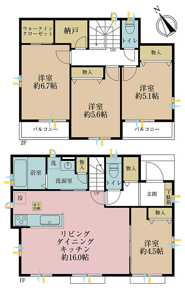 4ＳＬＤＫ、土地面積122．13平米、建物面積96．15平米