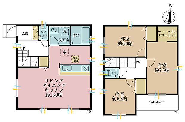 3ＬＤＫ、土地面積113．77平米、建物面積89．01平米