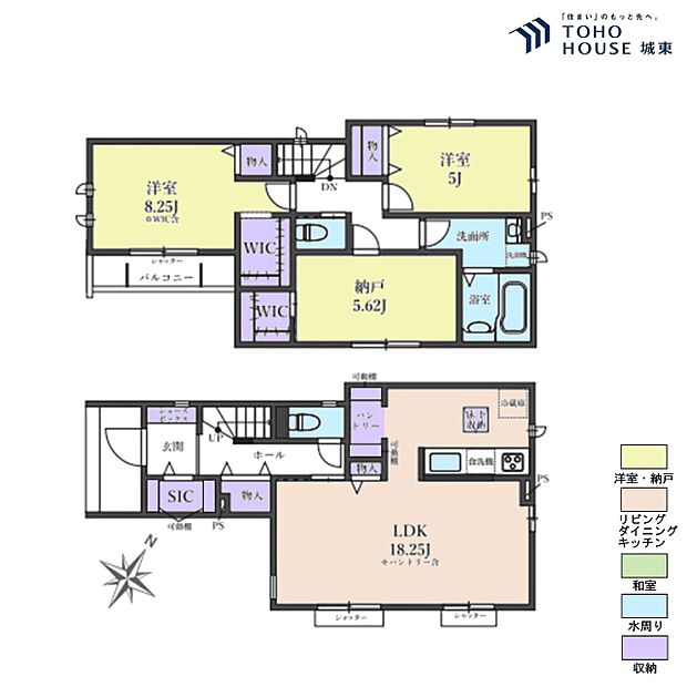 2ＳＬＤＫ、土地面積82．49平米、建物面積91．08平米