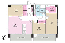 シャルマンコーポ茅ヶ崎第2 3LDKの間取図画像